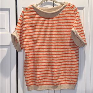 Calypso cotton short sleeve sweater